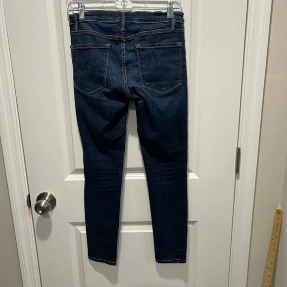 Frame Women Le Skinny de Jeanne Dark Wash Indigo Denim Jeans Size 26 - Picture 5 of 11